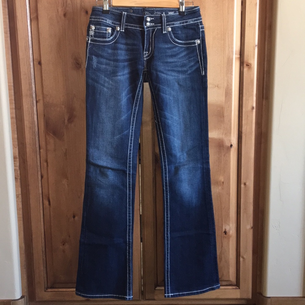 Low-Rise Bootcut Dark Miss Me Jeans